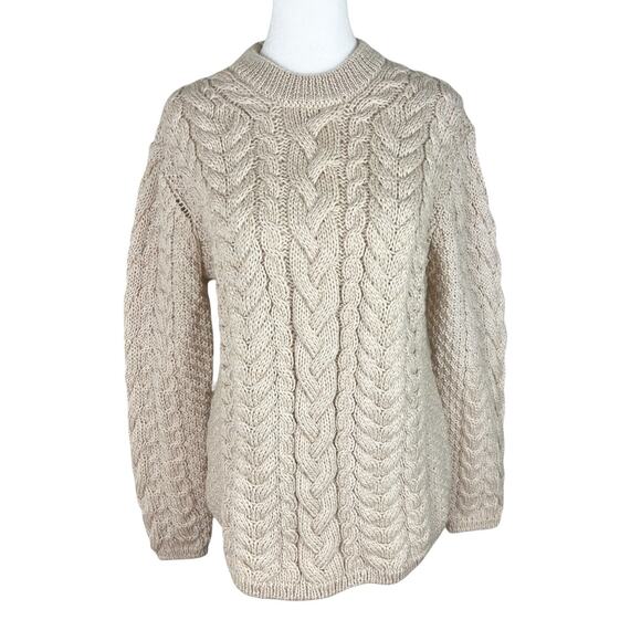 Aran Sweater Market Sweaters - Aran Sweater Market Ireland Merino Wool Cable Knit Fisherman Sweater Size Medium